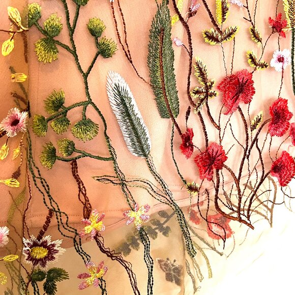 Eva Franco Waverly Garden Skirt 10 Anthro Floral Romantic Cottagecore Poetcore - Picture 8 of 11